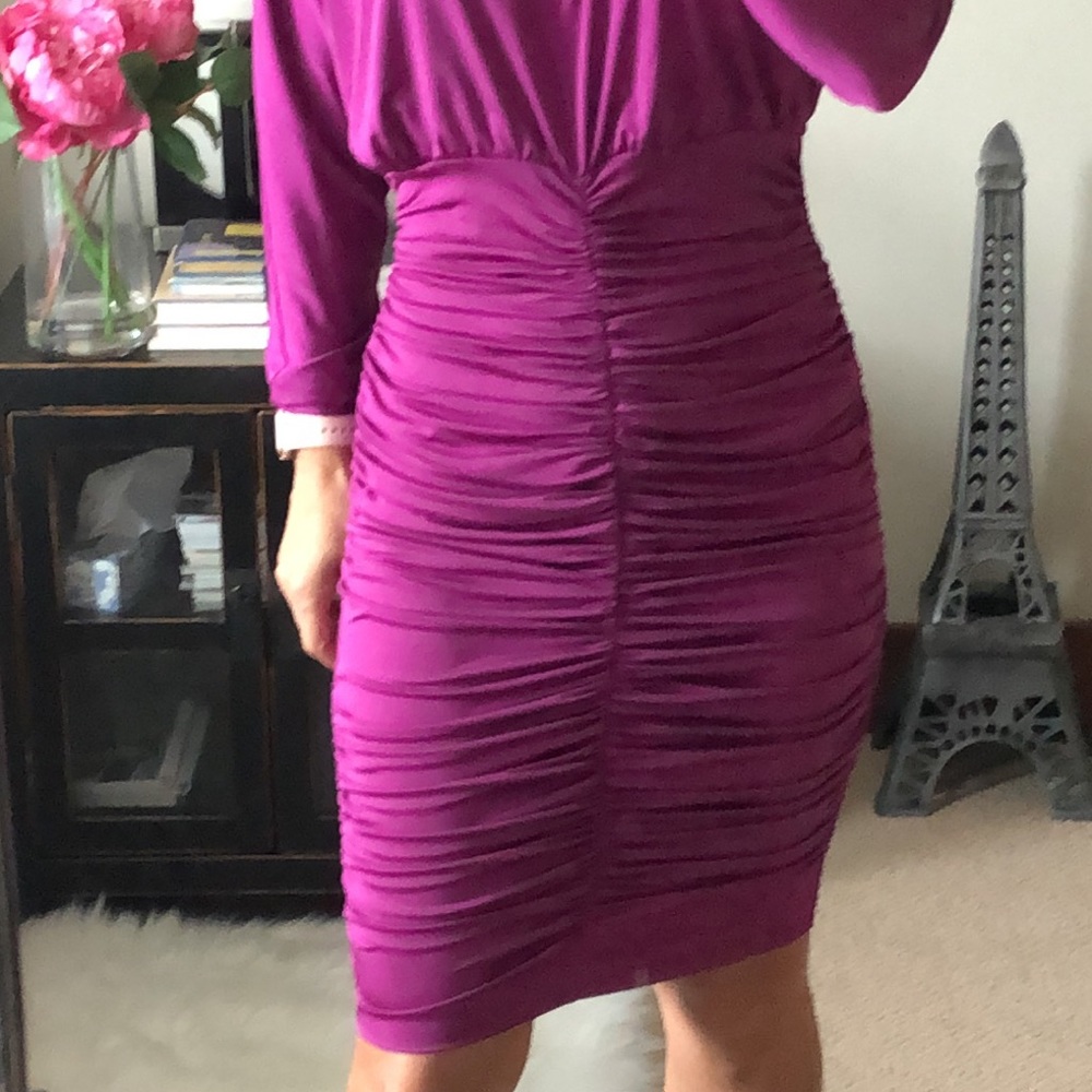 Marc New York ruched fuchsia bodycon dress 4